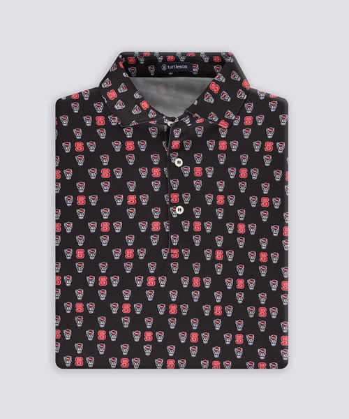 Black Men's Gameday Polo - All Over